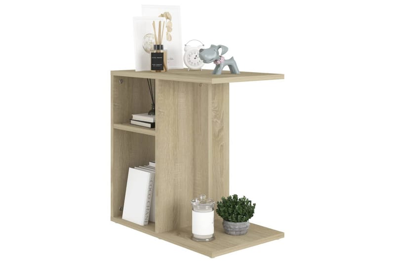 Sidobord sonoma-ek 50x30x50 cm spånskiva - Brun - Brickbord - Bord - Sidobord & lampbord