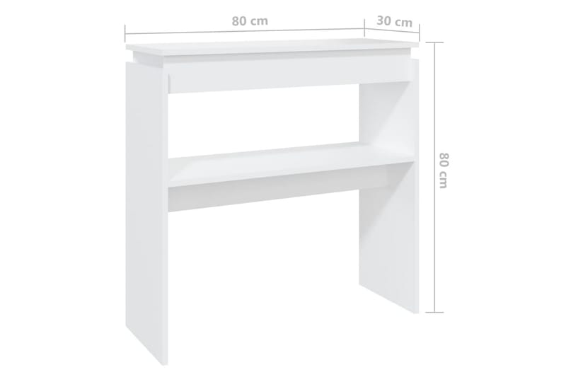 Sidobord vit 80x30x80 cm spånskiva - Vit - Möbler - Bord