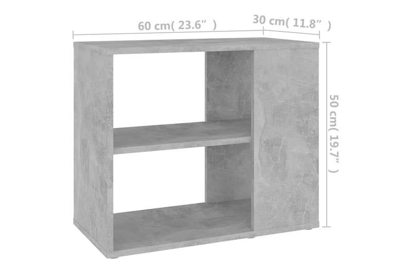 Sidoskåp betonggrå 60x30x50 cm spånskiva - Grå - Möbler - Bord