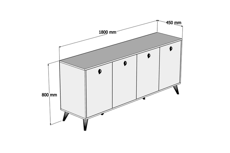 SIGARI Konsollbord 180 cm Mörkbrun/Svart/Natur - Möbler - Bord