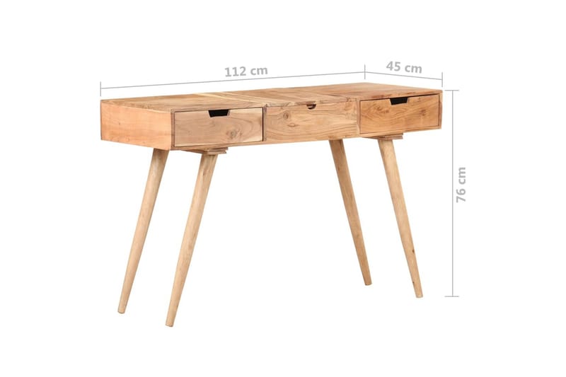 Sminkbord med spegel 112x45x76 cm massivt mangoträ - Brun - Möbler - Bord - Sminkbord