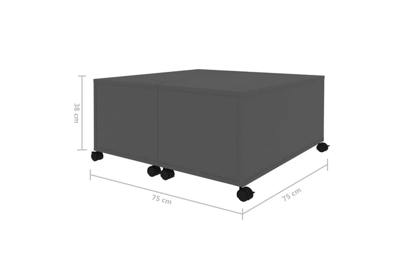 Soffbord grå 75x75x38 cm spånskiva - Grå - Möbler - Bord