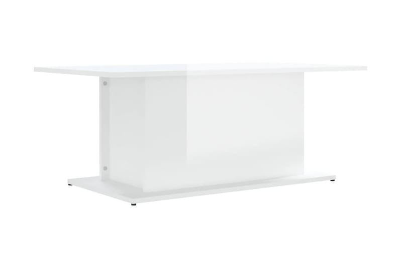 Soffbord högglans vit 102x55,5x40 cm spånskiva - Vit - Möbler - Bord