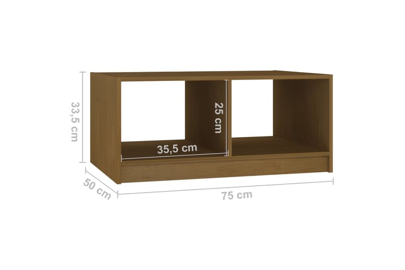 Soffbord honungbrun 75x50x33,5 cm massiv furu - Brun - Möbler - Bord