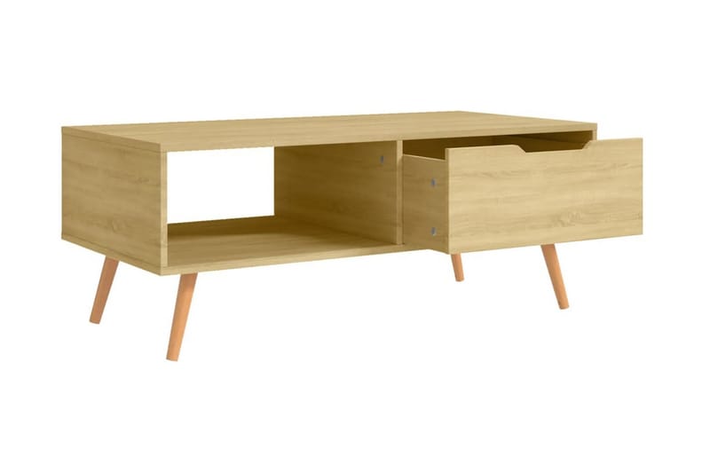 Soffbord sonoma-ek 100x49,5x43 cm spånskiva - Brun - Möbler - Bord