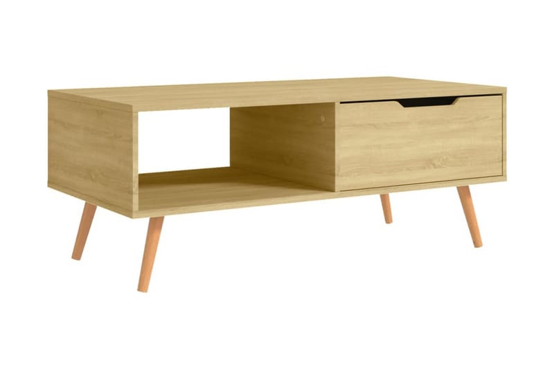 Soffbord sonoma-ek 100x49,5x43 cm spånskiva - Brun - Möbler - Bord