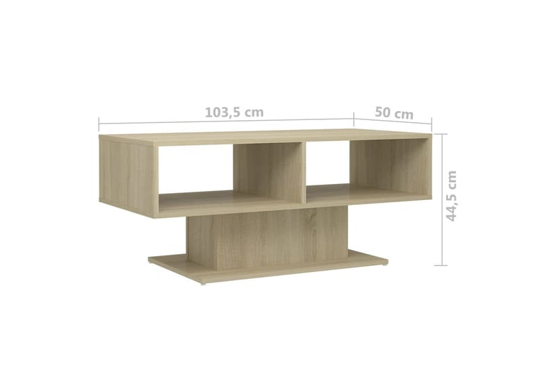 Soffbord sonoma-ek 103,5x50x44,5 cm spånskiva - Brun - Möbler - Bord