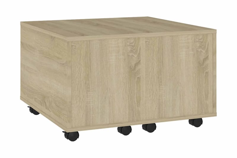 Soffbord sonoma-ek 60x60x38 cm spånskiva - Brun - Möbler - Bord