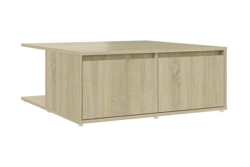 Soffbord sonoma-ek 80x80x31 cm spånskiva - Brun - Möbler - Bord