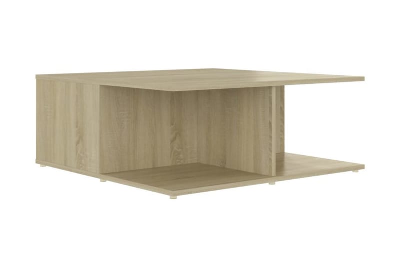 Soffbord sonoma-ek 80x80x31 cm spånskiva - Brun - Möbler - Bord