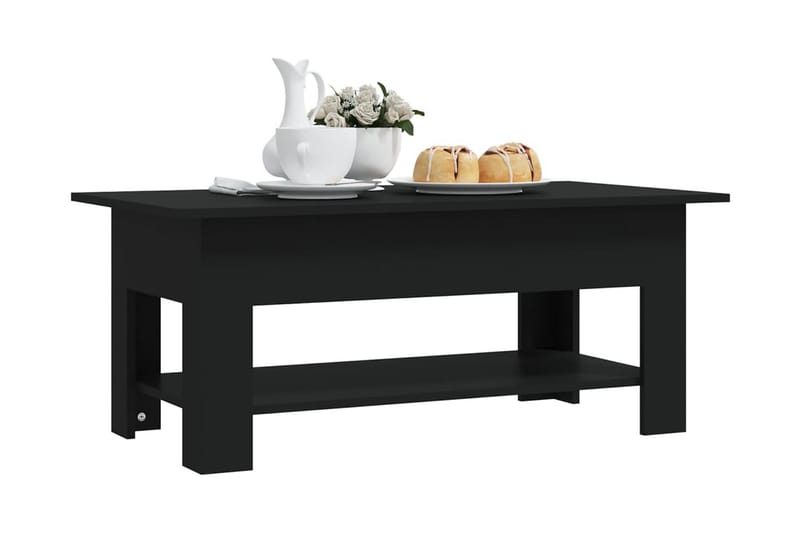 Soffbord svart 102x55x42 cm spånskiva - Svart - Möbler - Bord