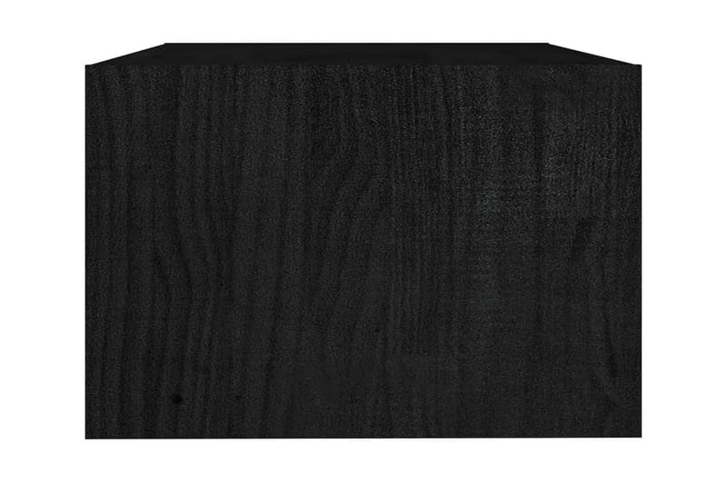 Soffbord svart 75x50x33,5 cm massiv furu - Svart - Möbler - Bord