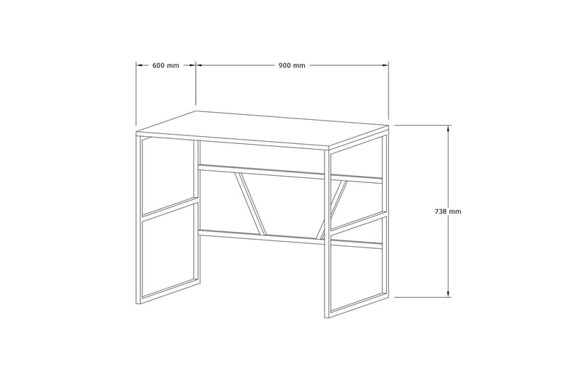 STOKEWORTH Skrivbord 90 cm Vit - Möbler - Bord