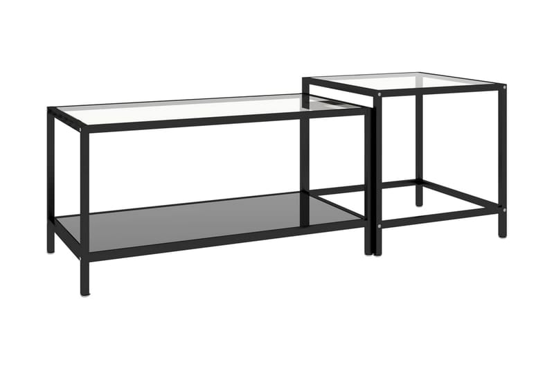 Tebord 2 st svart härdat glas - Möbler - Bord