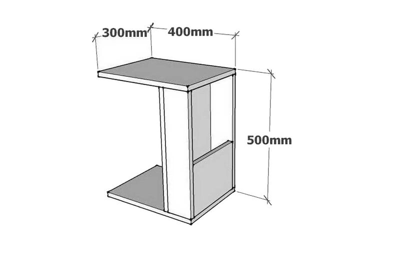 TORNBY Sidobord 30x50x30 cm Vit - Möbler - Bord