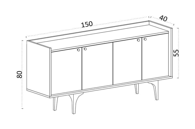 UKHAND Konsollbord 150x80 cm Blå - Möbler - Bord