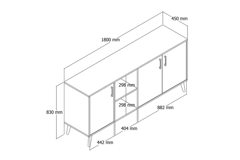 UKHAND Konsollbord 180x80 cm Brun - Möbler - Bord