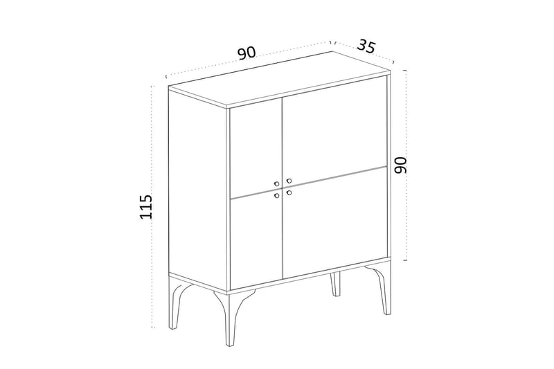 UKHAND Konsollbord 90x115 cm Vit - Möbler - Bord