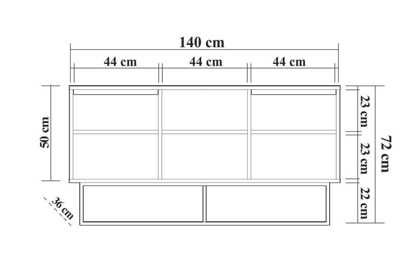 UTRATA Konsollbord 140 cm Mörkbrun/Svart - Möbler - Bord