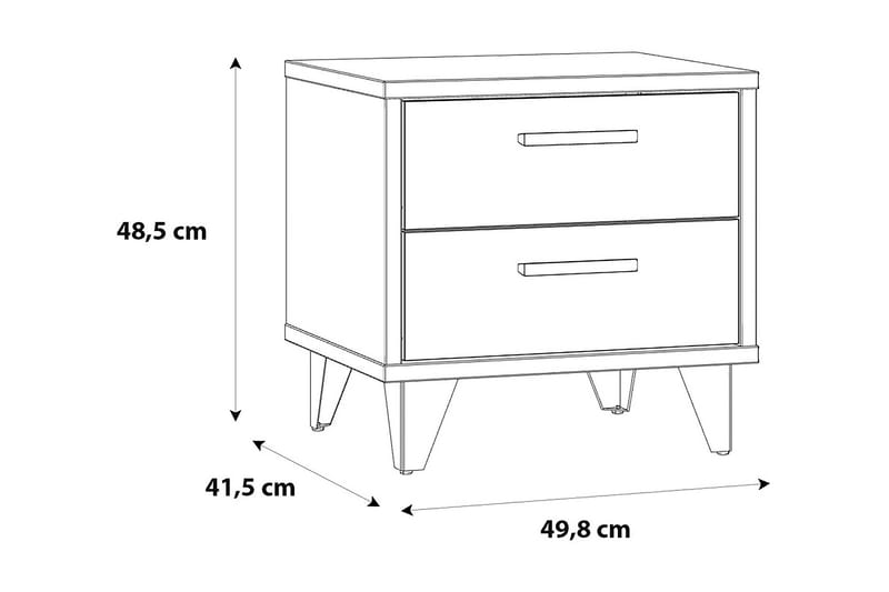 VISANIS Garderob 62x171 cm Brun/Grå - Möbler - Bord