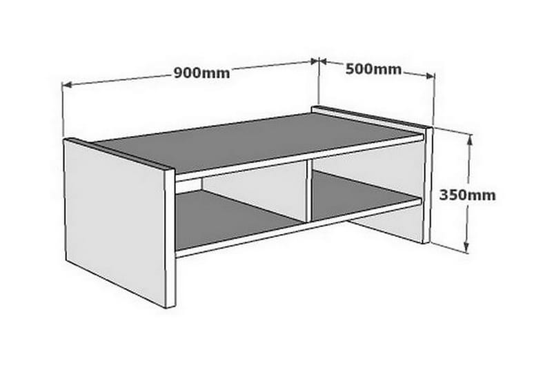 WOKINGHAM Soffbord 90x35x90 cm Brun - Möbler - Bord