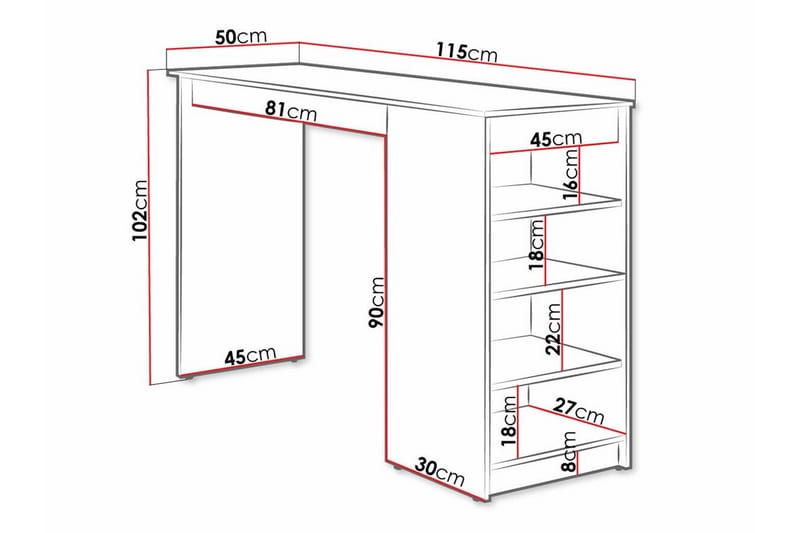 Kintore Barbord 50 cm Svart - Möbler - Matplats - Barmöbler - Barbord