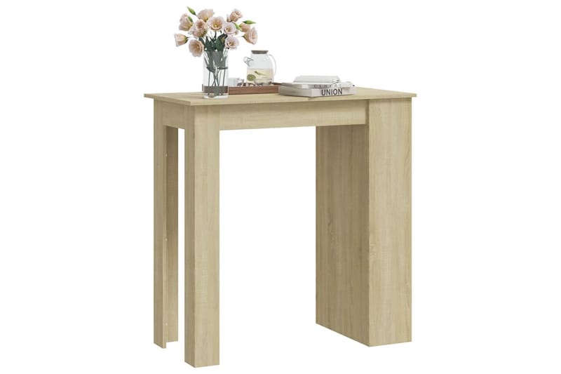 Barbord med förvaringshyllor sonoma-ek 102x50x103,5cm spånsk - Beige - Möbler - Matplats - Barmöbler - Barbord