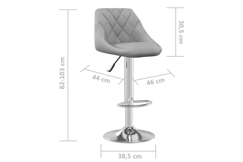 Barstol ljusgrå sammet - Grå - Möbler - Matplats - Barmöbler - Barstolar