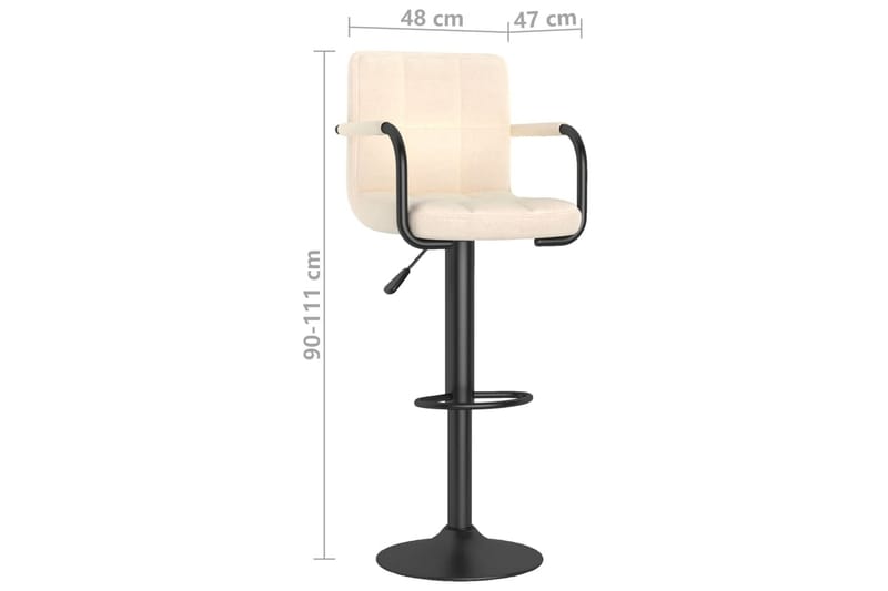 Barstolar 2 st gräddvit tyg - Vit - Möbler - Matplats - Barmöbler - Barstolar