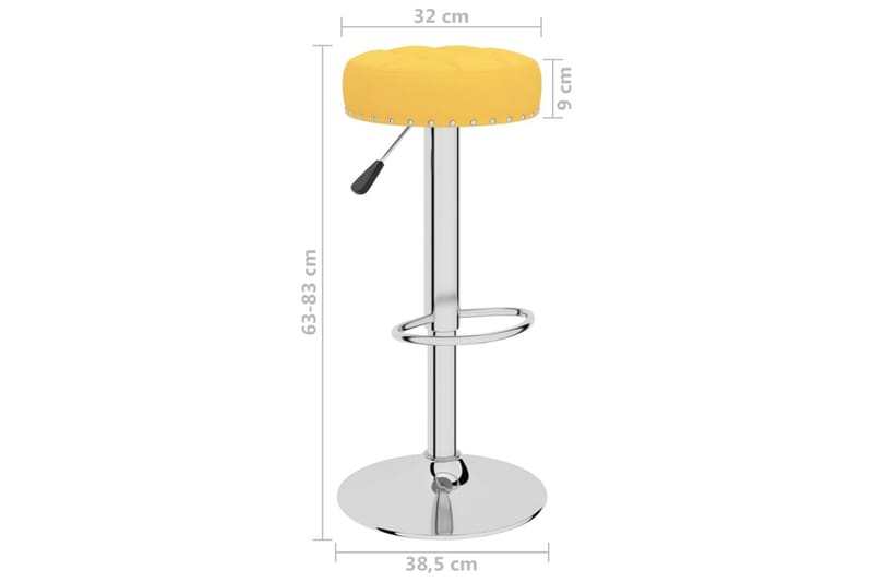 Barstolar 2 st senapsgul tyg - Gul - Möbler - Matplats - Barmöbler - Barstolar