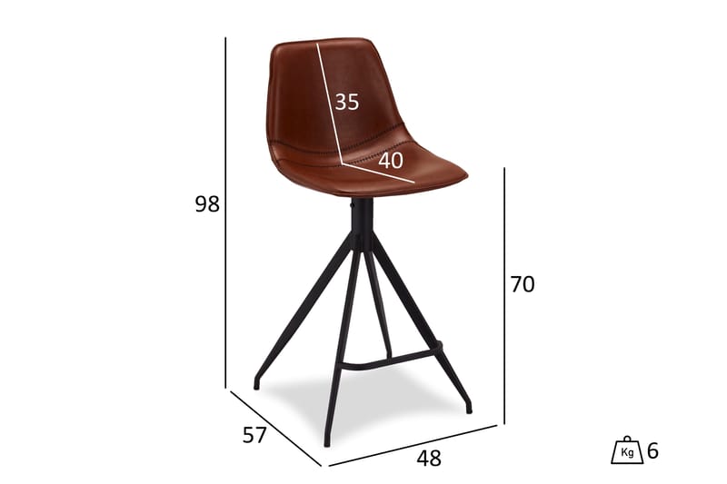 BARRAMEDA Barstol Brun - Brun - Möbler - Matplats - Barmöbler - Barstolar