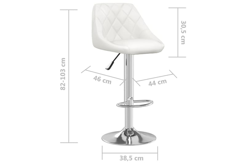 Barstol vit konstläder - Vit - Möbler - Matplats - Barmöbler - Barstolar