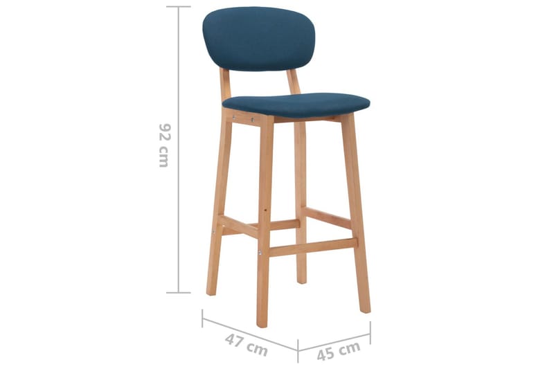 Barstolar 2 st blå tyg - Blå - Möbler - Matplats - Barmöbler - Barstolar