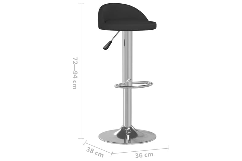 Barstolar 2 st svart konstläder - Svart - Möbler - Matplats - Barmöbler - Barstolar