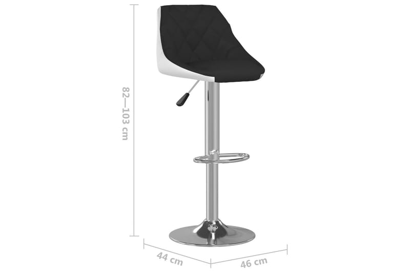 Barstolar 2 st svart och vit konstläder - Svart - Möbler - Matplats - Barmöbler - Barstolar