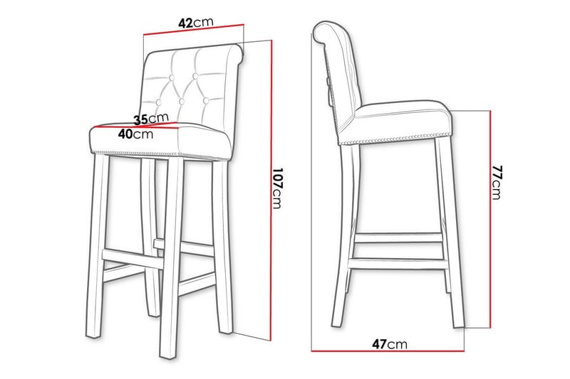 Glenarm Barstol Beige/Svart - Möbler - Matplats - Barmöbler - Barstolar