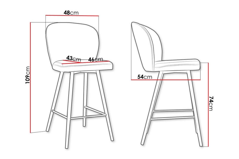 Glenarm Barstol Beige/Svart - Möbler - Matplats - Barmöbler - Barstolar