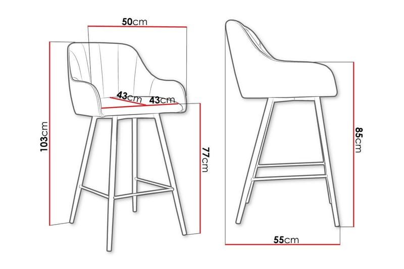 Glenarm Barstol Beige/Svart - Möbler - Matplats - Barmöbler - Barstolar