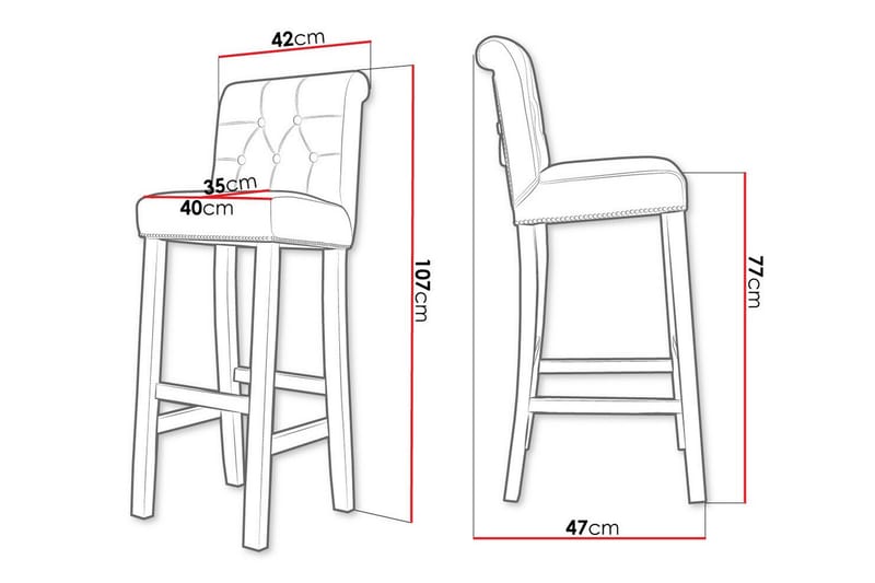 Glenarm Barstol Beige/Trä - Möbler - Matplats - Barmöbler - Barstolar