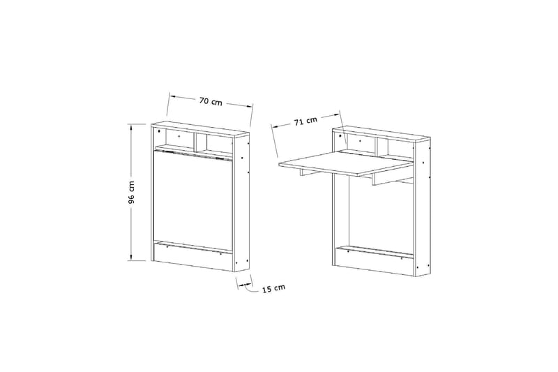 Bracked Barbord 70 cm Vit marmor - Möbler - Matplats - Barmöbler - Barbord