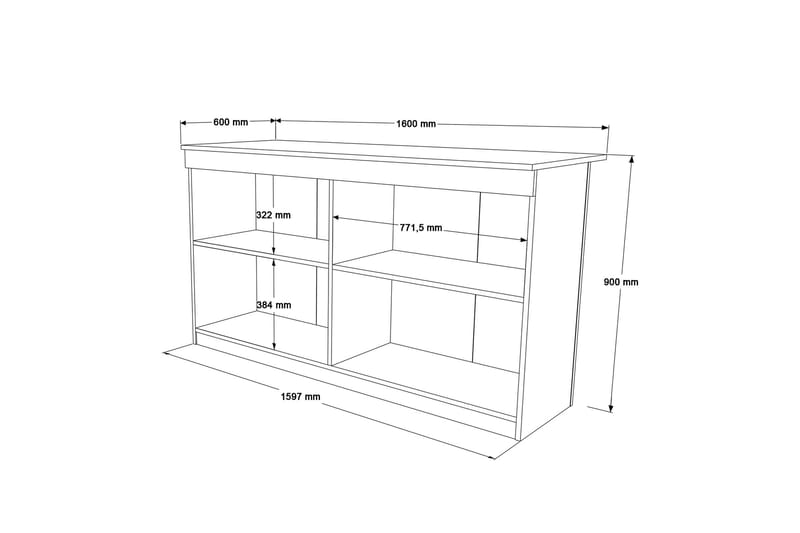 Erline Barbord 160 cm Ek - Möbler - Matplats - Barmöbler - Barbord