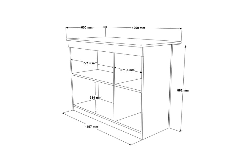 Ermanno Barbord 120 cm Ek - Möbler - Matplats - Barmöbler - Barbord