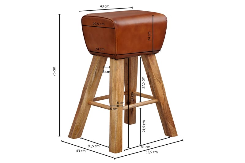 Gorv Barstol 75 cm - Brun - Möbler - Matplats - Barmöbler - Barstolar