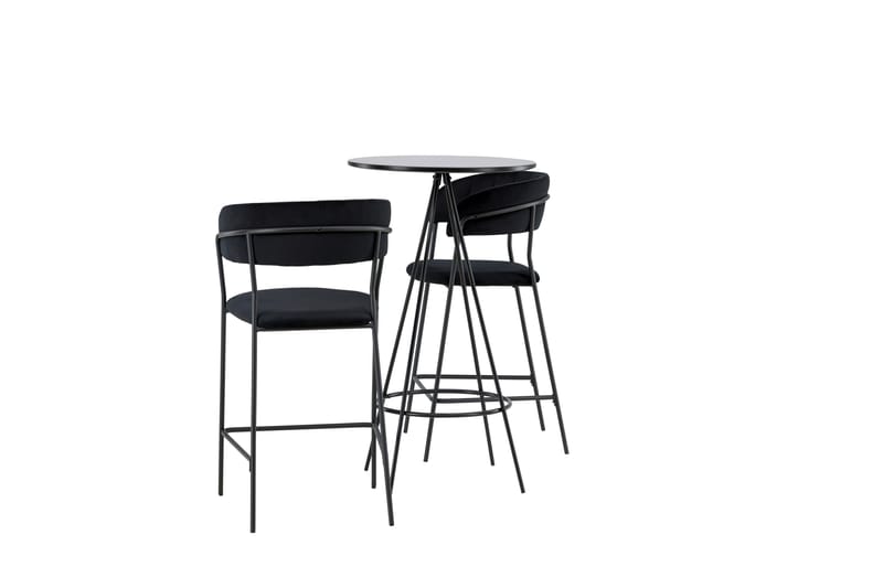 Bistro Matgrupp 60 cm Rund med 2 Lui stolar - Svart - Möbler - Matplats - Matgrupp & matbord med stolar