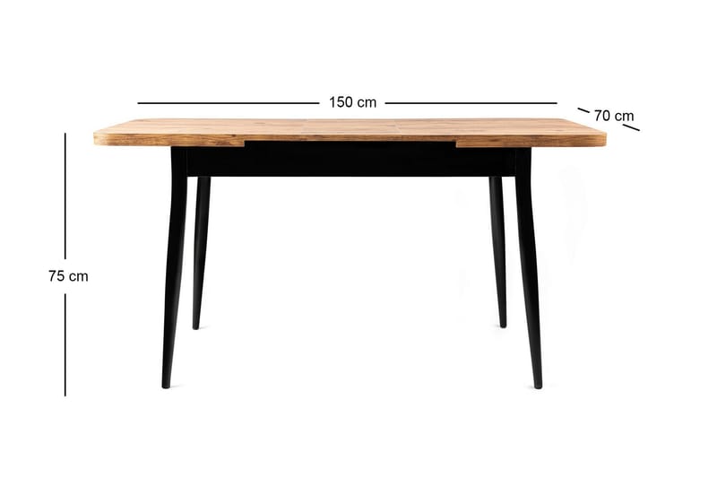 ESTRUBURN Matbord 120 cm Rektangulär Brun - Möbler - Matplats - Matbord & köksbord