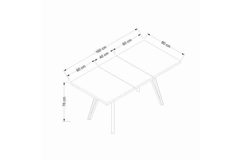 Hameed Matbord 160 cm Rektangulär Ek - Möbler - Matplats - Matbord & köksbord