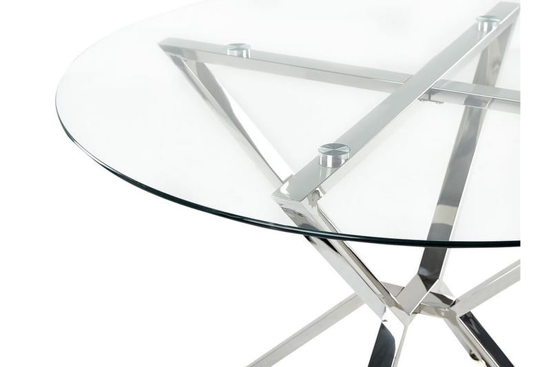 HAYDER Matbord 105 cm Rund transparent/Silver - Möbler - Matplats - Matbord & köksbord