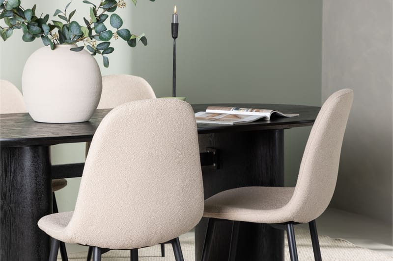 Isolde Matgrupp 180 cm Oval med 4 Polar stolar - Beige - Möbler - Matplats - Matgrupp & matbord med stolar