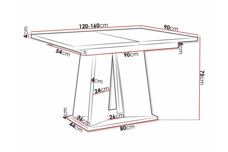 Denogal Matbord 90 cm Svart - Möbler - Matplats - Matbord & köksbord