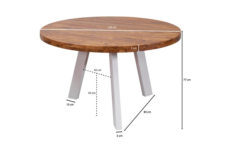 EASTCOURT Matbord 130 cm Brun - Möbler - Matplats - Matbord & köksbord